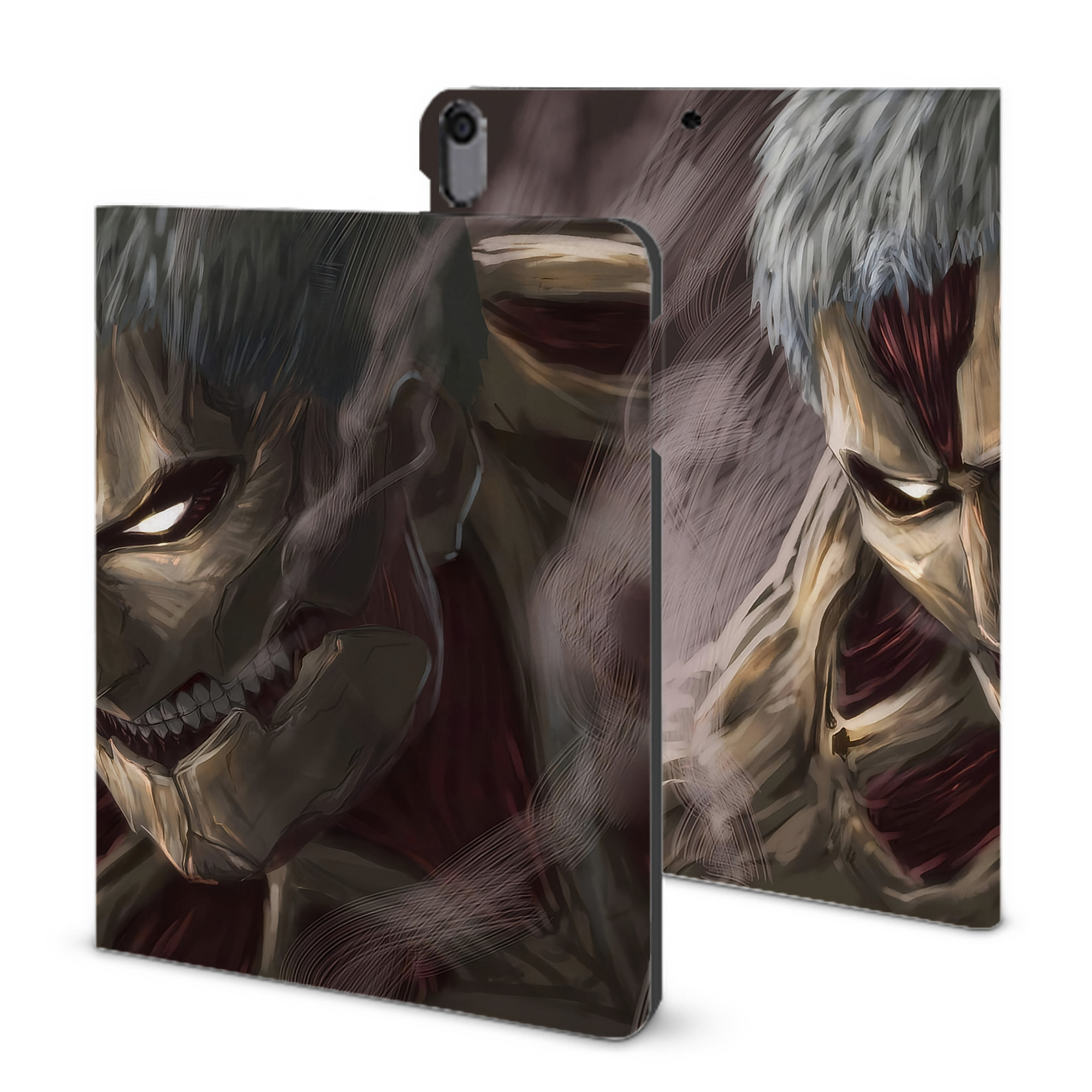 （画像用） 進撃の巨人 Attack on Titan IPad ケース ブック型 PUレザー TPU 耐衝撃 軽量 薄型 ペン収納なし 全面保護 IPad 各モデル対応